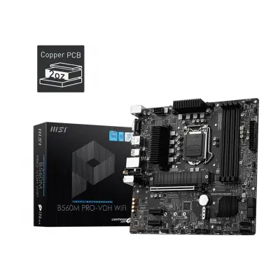 MSI B560M PRO-VDH WIFI SOKET 1200 DDR4 5066 (OC) PCI-E GEN 4 M.2 USB3.2 1X 2.5G LAN Wİ-Fİ 6 MATX