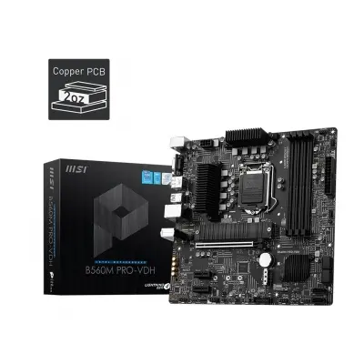 MSI B560M PRO-VDH SOKET 1200 DDR4 5066 (OC) PCI-E Gen 4 ,M.2 USB3.2 1x 2.5G LAN mATX