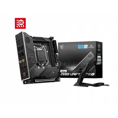 MSI MEG Z590I UNIFY SOKET 1200 DDR4 5600 (OC) PCI-E Gen 4 ,M.2 USB3.2 1x 2.5G LAN Wi-Fi 6 mini ITX