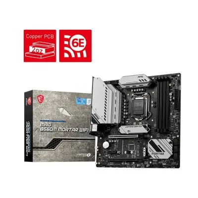 MSI MAG B560M MORTAR WIFI SOKET 1200 DDR4 5066 (OC) PCI-E GEN 4 M.2 USB3.2 1X 2.5G LAN Wİ-Fİ 6 MATX