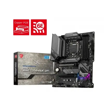 MSI MAG B560 TOMAHAWK WIFI SOKET 1200 DDR4 5000 (OC) PCI-E Gen 4 ,M.2 USB3.2 1x 2.5G LAN Wi-Fi 6 ATX