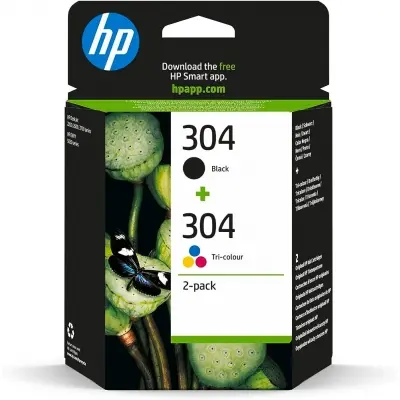 HP 3JB05AE (304) SIYAH/UC RENKLI 2LI PAKET MUREKKEP KARTUSU