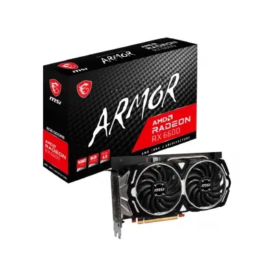 MSI VGA RADEON RX 6600 ARMOR 8G RX6600 8GB GDDR6 128B PCIE 4.0 X8 (3XDP 1XHDMI)