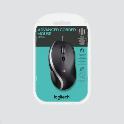 LOGITECH M500S 4.000 DPI GELİŞMİŞ USB KABLOLU MOUSE - SİYAH 910-005784