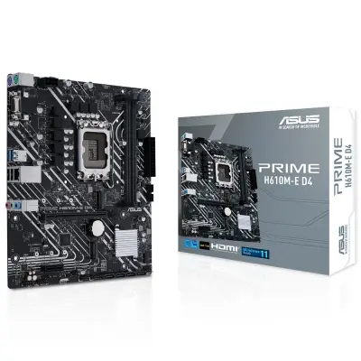 ASUS PRIME H610M-E D4 INTEL H610 LGA1700 DDR4 3200 DP HDMI VGA ÇİFT M2 USB3.2 MATX ASUS 5X PROTECTION III ARMOURY CRATE AI SUİTE 3