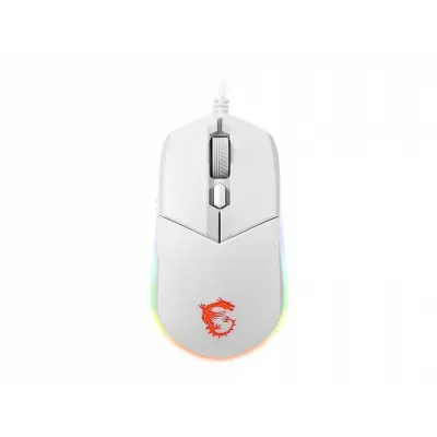 MSI GG CLUTCH GM11 WHITE GAMING MOUSE 5.000 DPI OPTIK SENSOR RGB LED MYSTIC LIGHT OYUNCU FARESI BEYAZ