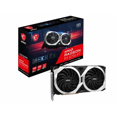 MSI VGA RADEON RX 6750 XT MECH 2X 12G OC RX6750XT 12GB GDDR6 192B PCIE 4.0 X16 (3XDP 1XHDMI)