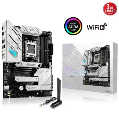 ASUS ROG STRIX B650-A GAMING WIFI AMD B650 AM5 DDR5 6400 DP HDMI 3X M2 USB3.2 WİFİ 6E BT AURA RGB 2.5GBİT LAN ATX ARMOURY CRATE AI SUİTE 3 PCIE SLOT Q RELEASE