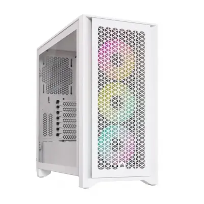 CORSAIR CC-9011241-WW iCUE 4000D RGB AIRFLOW TEMPERLI CAM MID TOWER BEYAZ