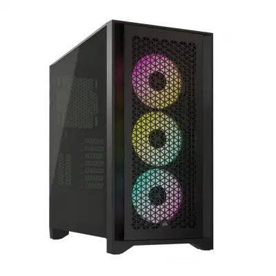 CORSAIR CC-9011240-WW iCUE 4000D RGB AIRFLOW TEMPERLI CAM MID TOWER KASA SIYAH