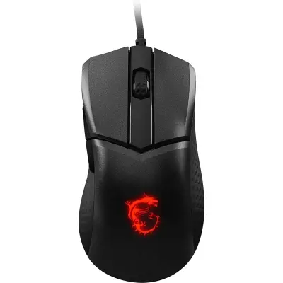 MSI GG CLUTCH GM31 LIGHTWEIGHT 58 GRAM MAX 12000 DPI 1000HZ/1MS POLLING PIXART PAW-3360 OPTIK SENSOR OMRON SWITCH RGB LED MYSTIC LIG