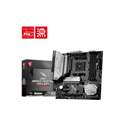 MSI MAG B550M MORTAR MAX WIFI AM4 DDR4 4400(OC) HDMI DP M.2 USB3.2 2.5G LAN WIFI 6E MATX