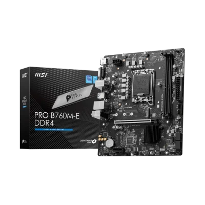 MSI PRO B760M-E DDR4 SOKET 1700 DDR4 4800(OC) PCI-E M.2 USB3.2 HDMIVGA 1X 1G LAN MATX