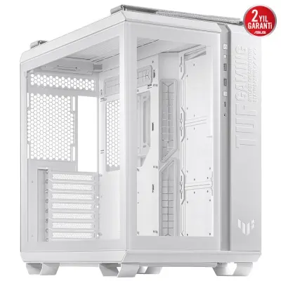 ASUS TUF GAMING GT502 PANAROMİK TEMPERLİ CAM USB TYPE-C ATX MICRO-ATX MINI-ITX BEYAZ