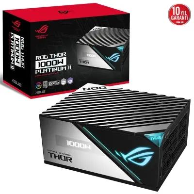 ASUS ROG-THOR-1000P2 80+ PLATINUM 1000W MODÜLER GÜÇ KAYNAĞI JAPON KAPASİTÖRLER AURA SYNC VE OLED EKRAN 10 YIL GARANTİ V2