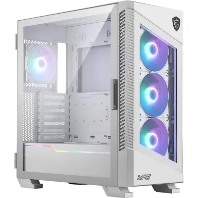 MSI MPG VELOX 100R WHITE TEMPERLİ CAM 4 X A-RGB FAN 4 X 120MM FAN ATX BEYAZ GAMİNG BİLGİSAYAR KASASI