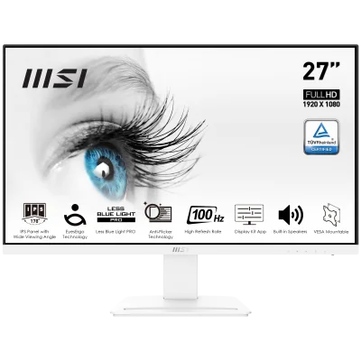 MSI 27 PRO MP273AW 1920x1080 (FHD) 16:9 FLAT IPS 100HZ 1MS FREESYNC BEYAZ MONITOR