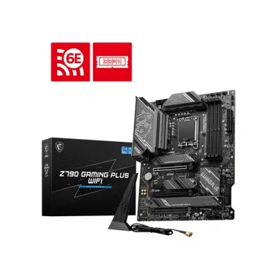 MSI Z790 GAMING PLUS WIFI SOKET 1700 DDR5 7200MHZ(OC) PCI-E GEN5 M.2 USB3.2 DP HDMI 1X2.5G LAN WI-FI 6E ATX