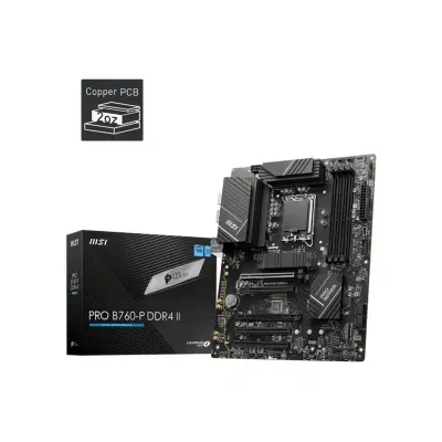 MSI PRO B760-P DDR4 II SOKET 1700 DDR4 5333(OC) PCI-E M.2 USB3.2 HDMIDP 1X 2.5G LAN ATX