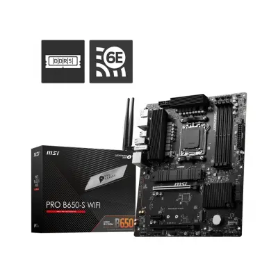 MSI PRO B650-S WIFI AM5 DDR5 7200MHZ(OC) HDMI DP M.2 USB3.2 2.5G LAN WI-FI 6E ATX