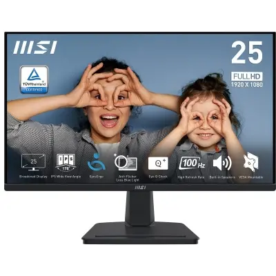 MSI 24.5 PRO MP251 1920x1080 (FHD) 16:9 FLAT IPS 100HZ 1MS ADAPTIVE-SYNC MONITOR