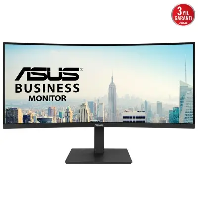 ASUS TUF GAMING VA34VCPSN 34 VA KAVISLI FREESYNC 3440x1440 4MS 100HZ DP HDMI USB MM VESA 3YIL EYECARE, FLICKER-FREE,DUSUK MAVI ISIK, YÜKSEKLİK AYARI USB-C PD65 W Monitör