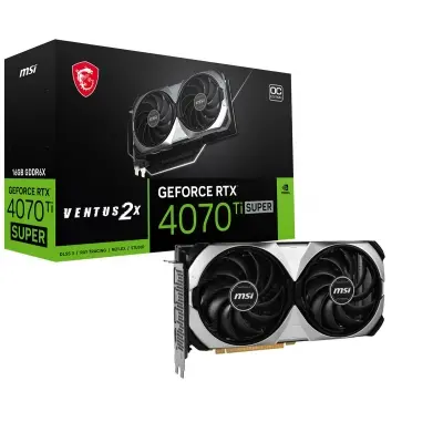 MSI VGA GEFORCE RTX 4070 TI SUPER 16G VENTUS 2X OC RTX4070TIS 16GB GDDR6X 256B DX12 PCIE 4.0 X16 (3XDP 1XHDMI)