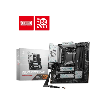 MSI B650M GAMING PLUS WIFI AM5 DDR5 7200MHZ(OC) HDMI DP M.2 USB3.2 2.5G LAN WI-FI 6E MATX