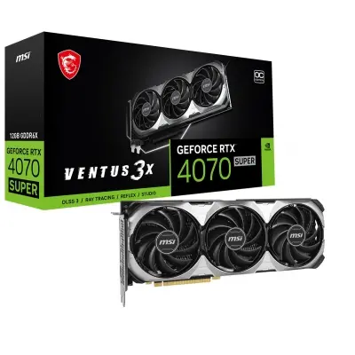 MSI VGA GEFORCE RTX 4070 SUPER 12G VENTUS 3X OC RTX4070S 12GB GDDR6X 192B DX12 PCIE 4.0 X16 (3XDP 1XHDMI)