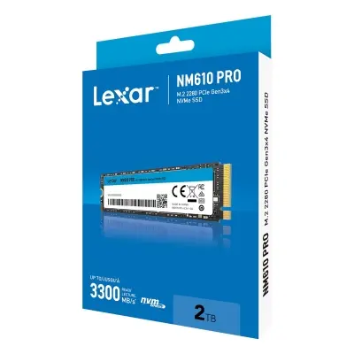 LEXAR SSD LNM610 PRO 2TB M.2 2280 PClE GEN3X4 UP TO 3300 MBS READ AND 2600 MBS WRITE LNM610P002T-RNNNG