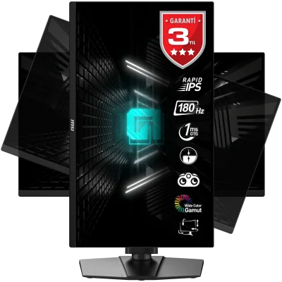 MSI 24.5 G255PF E2 1920x1080 (FHD) 16:9 FLAT RAPID IPS 180HZ 1MS ADAPTIVE-SYNC PIVOT GAMING MONITOR