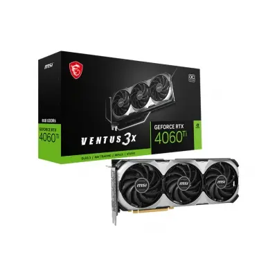 MSI VGA GEFORCE RTX 4060 TI VENTUS 3X E 8G OC RTX4060TI 8GB GDDR6 128B DX12 PCIE 4.0 X16 (3XDP 1XHDMI)