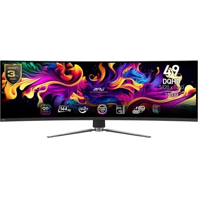 MSI 49 MPG 491CQP QD-OLED 5120x1440 (DQHD) 32:9 CURVE 1800R QD-OLED 144HZ 0.03MS ADAPTIVE-SYNC GAMING MONITOR