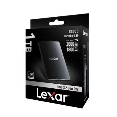 LEXAR 1TB LSL500X001T-RNBNG EXTERNAL PORTABLE SSD 1TB USB3.2 GEN2X2 UP TO 2000MB/S READ AND 1800MB/S WRITE