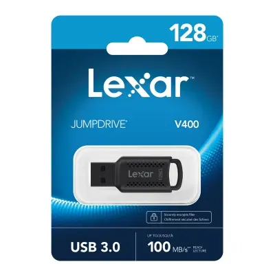 LEXAR 128GB LJDV400128G-BNBNG JUMPDRIVE V400 USB 3.0 FASH DRIVE 100MB/S READ