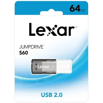 LEXAR 64GB LJDS060064G-BNBNG USB BELLEK JUMPDRIVE S60 USB 2.0 FLASH DRIVE