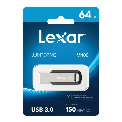 LEXAR 64GB LJDM400064G-BNBNG USB BELLEK JUMPDRIVE M400 64GB USB 3.0 FLASH DRIVE UP TO 150MB/S