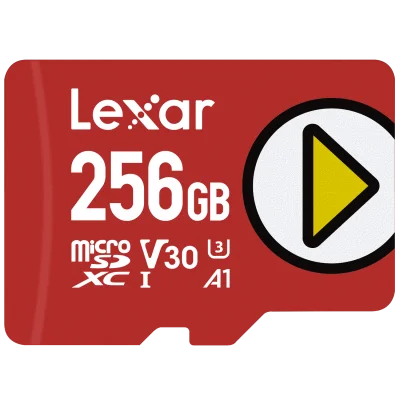 LEXAR 256GB LMSPLAY256G-BNNNG MICROSD PLAY MICROSDXC UHS-I CARDS UP TO 150MB/S READ C10 A1 V30 U3