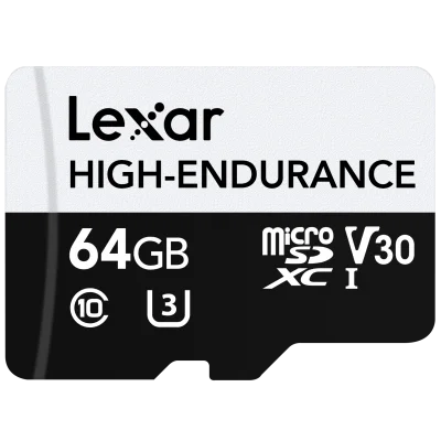 LEXAR 64GB LMSHGED064G-BCNNG MICROSD HIGH-ENDURANCE MİCROSDHC/MICROSDXC UHS-I CARDS UP TO 100MB/S READ 35MB/S WRITE C10 A1 V30 U3