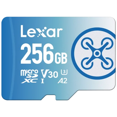 LEXAR 256GB LMSFLYX256G-BNNNG MICROSD FLY HIGH-PERFORMANCE 1066X MICROSDXC UHS-I UP TO 160MB/S READ 90MB/S WRITE C10 A2 V30 U3