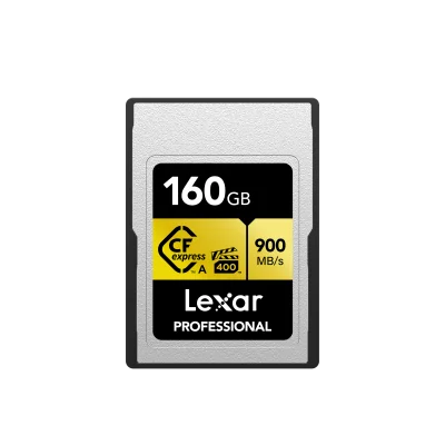 LEXAR 160GB LCAGOLD160G-RNENG CF-EXP PROFESSIONAL CFEXPRESS TYPE A CARD GOLD SERIE UP TO 900MB/S READ 800MB/S WRITE. VPG 400