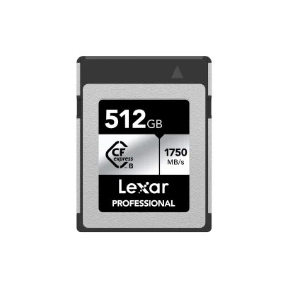 LEXAR 512GB LCXEXSL512G-RNENG CF-EXP PROFESSIONAL CFEXPRESS TYPE B CARD SILVER SERIE UP TO 1750MB/S READ 1300MB/S WRITE