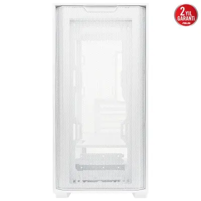 ASUS A21 PLUS 360 MM SOĞUTUCU ALANI 380 MM UZUNLUĞA KADAR EKRAN KARTI VE STANDART ATX PSU DESTEKLİ GİZLİ KABLO BÖLMELİ MICRO-ATX FANLI KASA BEYAZ