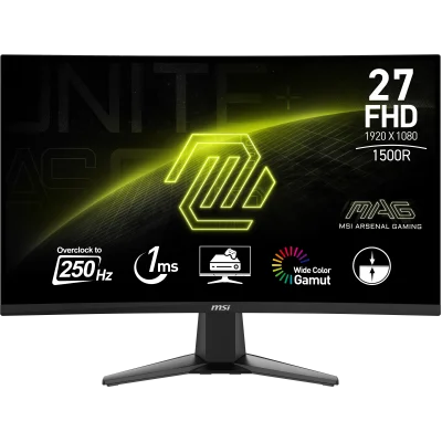 MSI 27 MAG 27C6X 1920x1080 (FHD) 16:9 CURVE 1500R VA 250HZ(OC) 1MS ADAPTIVE-SYNC GAMING MONITOR