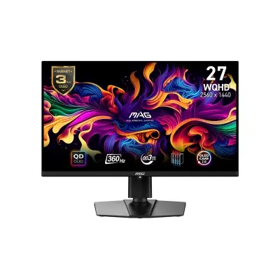 MSI 26.5 MAG 271QPX QD-OLED 2560x1440 (WQHD) 16:9 FLAT 360HZ 0.03MS FREESYNC GAMING MONITOR