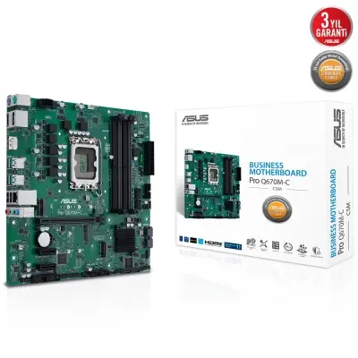 ASUS PRO Q670M-C-CSM INTEL Q690 LGA1700 DDR5 4800 2XDP HDMI ÇİFT M2 USB3.2 TPM MATX INTEL VPRO DESTEĞİ ASUS CONTROL CENTER EXPRESS HEDİYELİASUS PRO Q670M-C-CSM Intel Q670 LGA1700 DDR5 4800 2xDP HDMI Çift M2 USB3.2 TPM mATX Intel Vpro desteği. Asu