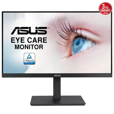 ASUS VA27EQSB 27 IPS FREESYNC 1920x1080 5ms 75Hz 300cd DP HDMI VGA USB Hoparlör VESA 3YIL EYECARE FLICKER-FREE DUSUK MAVI ISIK PIVOT Monitör