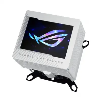 ASUS ROG RYUJIN III WB CPU SU BLOĞU TAM RENKLİ 3.5 İNÇ LCD EKRAN GÖMÜLÜ VRM FANI 178 MİKRO SOĞUTMA KANADI VE BAKIR ALAŞIMLI SOĞUK PLAKA SOĞUTMA TEKNOLOJİSİ İLE ASETEK VE ROG BAĞLANTI PARÇALARI BEYAZ