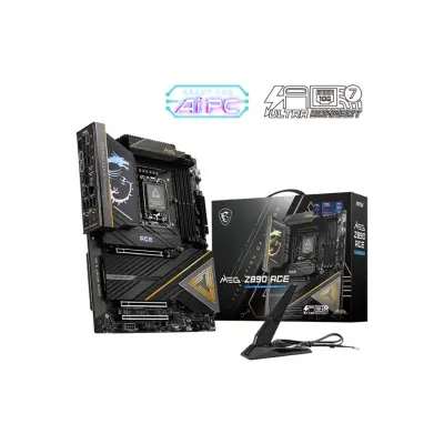 MSI MB MEG Z890 ACE SOKET 1851 DDR5 9200MHZ(OC) USB 20Gbps 5xM.2 2xTB4 HDMI DISPLAY 10G LAN WIFI7 ATX