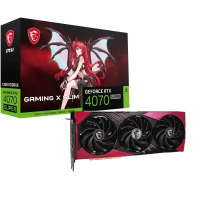 MSI VGA GEFORCE RTX 4070 SUPER 12G GAMING X SLIM MLG RTX4070S 12GB GDDR6X 192B DX12 PCIE 4.0 X16 (3XDP 1XHDMI)